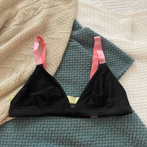 Black and neon bikini top